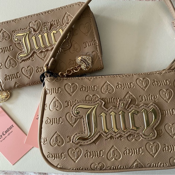 Juicy Couture Bundle NWT Mini Purse + Bifold Wallet - Picture 1 of 12